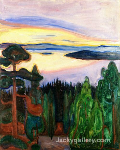 View from Nordstrand by Edvard Munch paintings reproduction